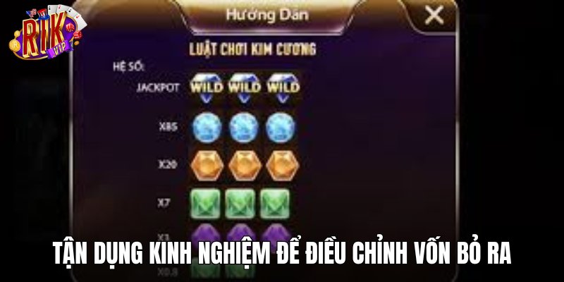 Tận dụng kinh nghiệm để điều chỉnh vốn bỏ ra